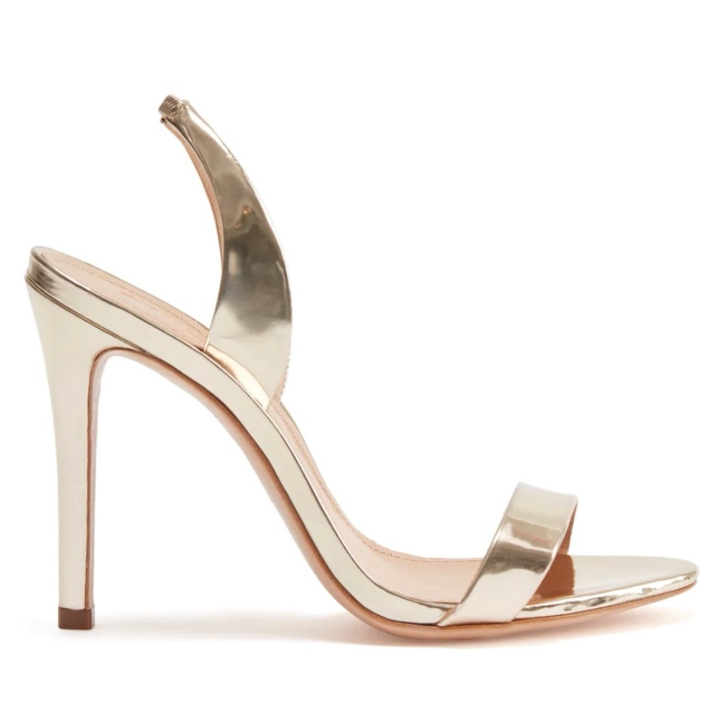 Schutz Luriane Sandal Gold Size 7 Good Condition